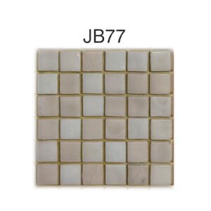 Cream White Glass Mosaic Tiles – 1.5 × 1.5 cm