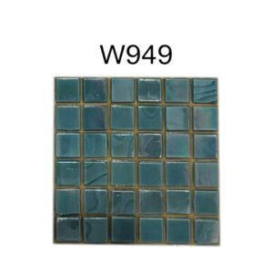 Ocean Blue Glass Mosaic Tiles – 1.5 × 1.5 cm