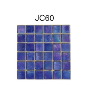 Soft Blue Grey Glass Mosaic Tiles – 1.5 × 1.5 cm