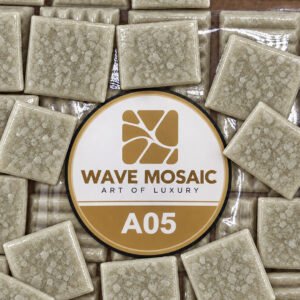Celestial Pearl – Glass Mosaic Tiles 2 × 2 cm