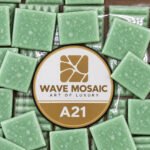 Mint Glow – Glass Mosaic Tiles 2 × 2 cm