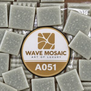 Aqua Shimmer – Glass Mosaic Tiles 2 × 2 cm