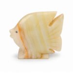 Natural Honey Onyx Marble Fish Sculpture